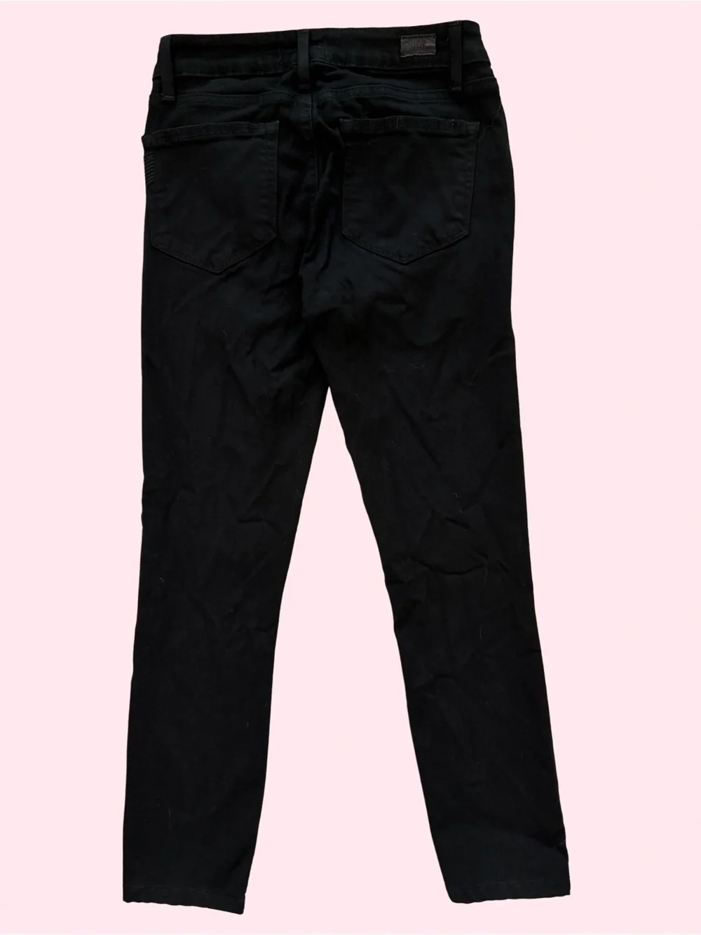 PAIGE Black High-Rise Straight Jeans